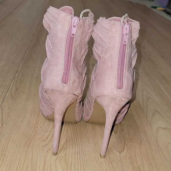 SHOE DAZZLE DAYRA MAUVE OPEN-TOE BOOTIES, SIZE  9 - Picture 8 of 15